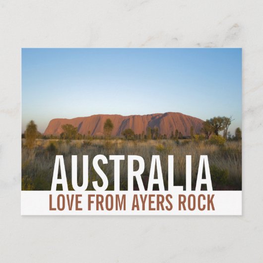 Liebe von Australia Ayers Rock Uluru Postkarte (Vorderseite)