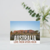Liebe von Australia Ayers Rock Uluru Postkarte (Stehend Vorderseite)