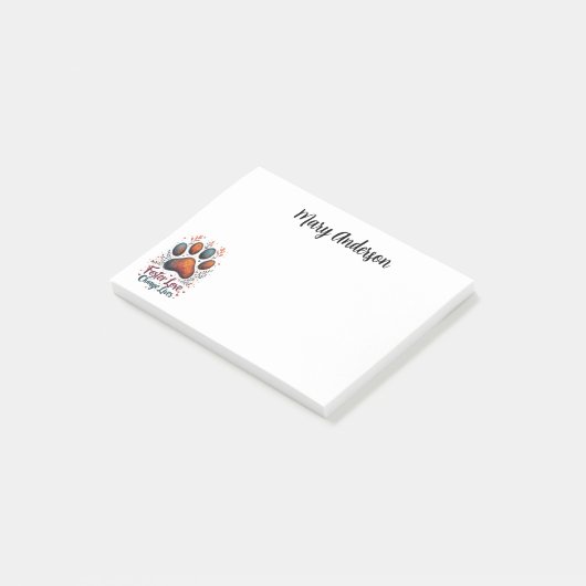 Liebe von Begleitern - Leben verändern Post-it Klebezettel (angewinkelt)