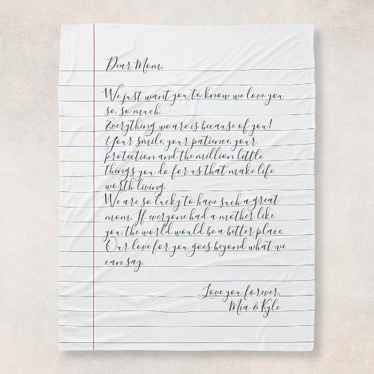 Liebe von benutzerdefinierten handgeschriebenen Le Fleecedecke