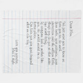 Liebe von benutzerdefinierten handgeschriebenen Le Fleecedecke (Vorderseite (Horizontal))