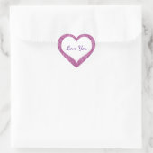 Liebe von benutzerdefinierten Textkonversationssch Herz-Aufkleber (Tasche)