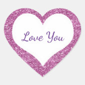 Liebe von benutzerdefinierten Textkonversationssch Herz-Aufkleber (Vorderseite)
