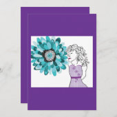 Liebe von Blume Feiertagskarte (Vorne/Hinten)