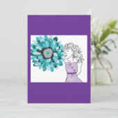 Liebe von Blume Feiertagskarte (Stehend Vorderseite)