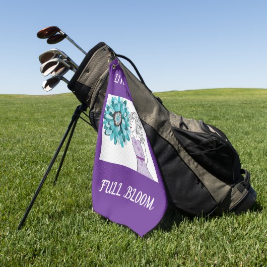 Liebe von Blume Golfhandtuch (Gras)