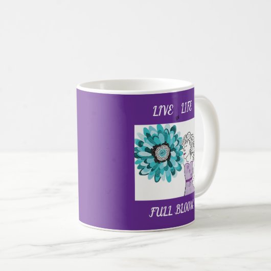 Liebe von Blume Kaffeetasse (VorderseiteRechts)