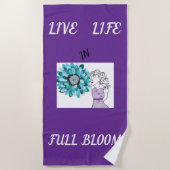 Liebe von Blume Strandtuch (Vorderseite)