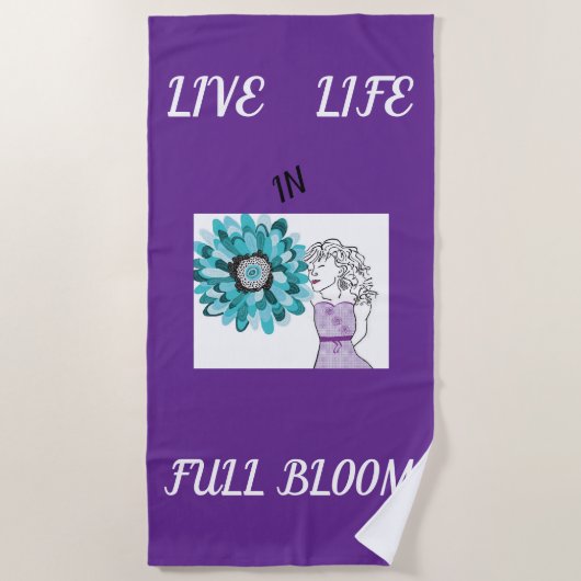 Liebe von Blume Strandtuch (Vorderseite)