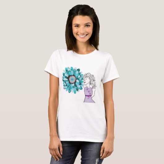 Liebe von Blume T-Shirt (Vorne ganz)
