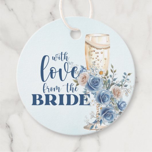 Liebe von Bride Etwas Blue Brautparty Geschenkanhänger (Vorderseite)