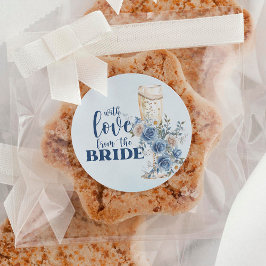 Liebe von Bride Etwas Blue Brautparty Runder Aufkleber