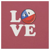 Liebe von Chile-lächelnder chilenischer Flagge Stoff (Nahaufnahme)