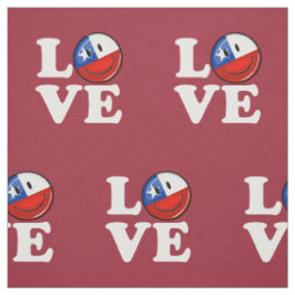 Liebe von Chile-lächelnder chilenischer Flagge Stoff