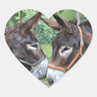 Liebe von Donkeys Herz-Aufkleber