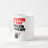 Liebe von Feuerwehren Bowling Kaffeetasse (Vorderseite Links)