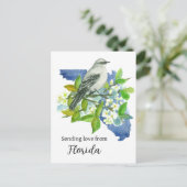 Liebe von Florida Mockingbird Orange senden Postkarte (Stehend Vorderseite)
