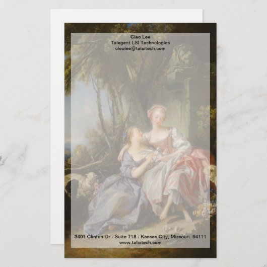 Liebe von François Boucher Briefpapier (Vorne/Hinten)