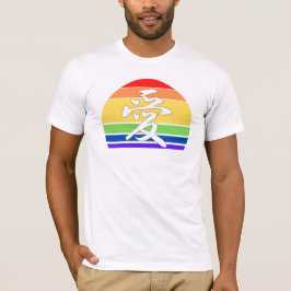 LIEBE von Gays Pride in Kanji und chinesischer LGB T-Shirt