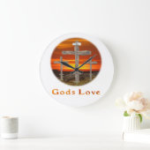 Liebe von Gütern Große Wanduhr (Zuhause)