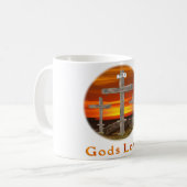 Liebe von Gütern Kaffeetasse (Vorderseite Links)