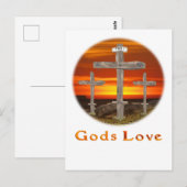Liebe von Gütern Postkarte (Vorne/Hinten)