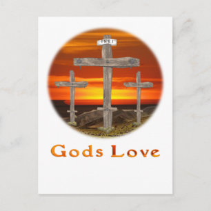 Liebe von Gütern Postkarte