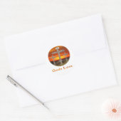 Liebe von Gütern Runder Aufkleber (Umschlag)