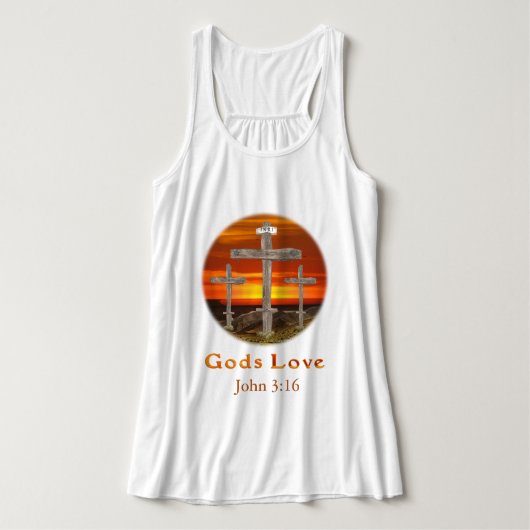 Liebe von Gütern Tank Top (Design Vorderseite)