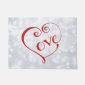 Liebe von Hand in Rot Fußmatte (Vorderseite)