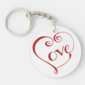 Liebe von Hand in Rot Schlüsselanhänger (Vorderseite)