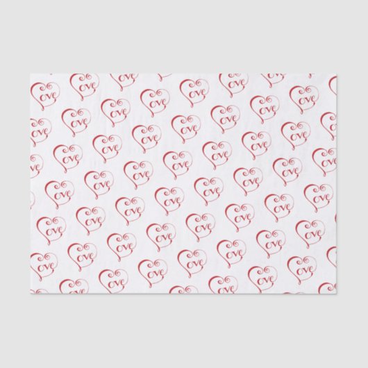 Liebe von Hand in Rot Seidenpapier (Vorderseite)