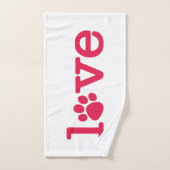 Liebe von Haustieren Badhandtuch Set (Handtuch)