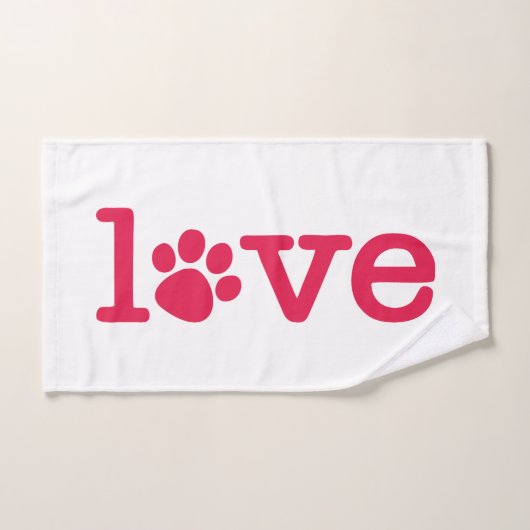 Liebe von Haustieren Badhandtuch Set (Handtuch)