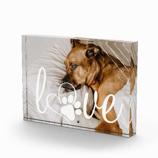 Liebe von Haustieren | Pay Print Heft Script Quote Fotoblock (Rechts)