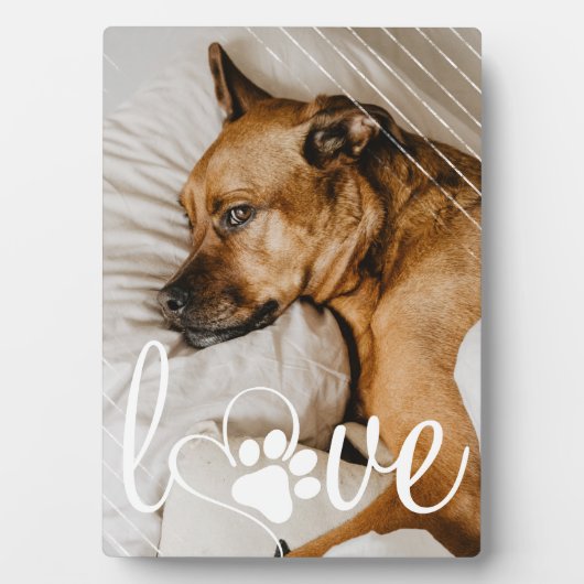 Liebe von Haustieren | Pay Print Heft Script Quote Fotoplatte (Vorderseite)