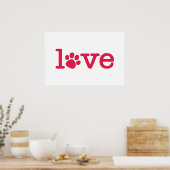 Liebe von Haustieren Poster (Küche)