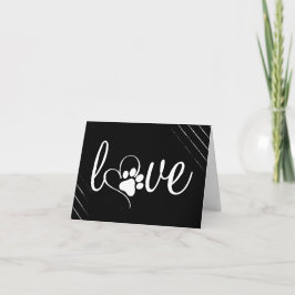 Liebe von Haustieren | PW Print Heart Script Beile Karte