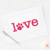 Liebe von Haustieren Rechteckiger Aufkleber (Umschlag)