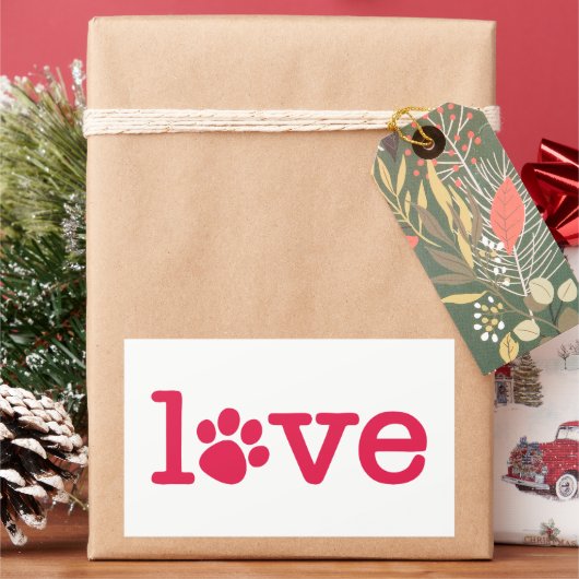 Liebe von Haustieren Rechteckiger Aufkleber (Feiertag)