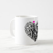Liebe von Herzform Kaffeetasse (Vorderseite Links)