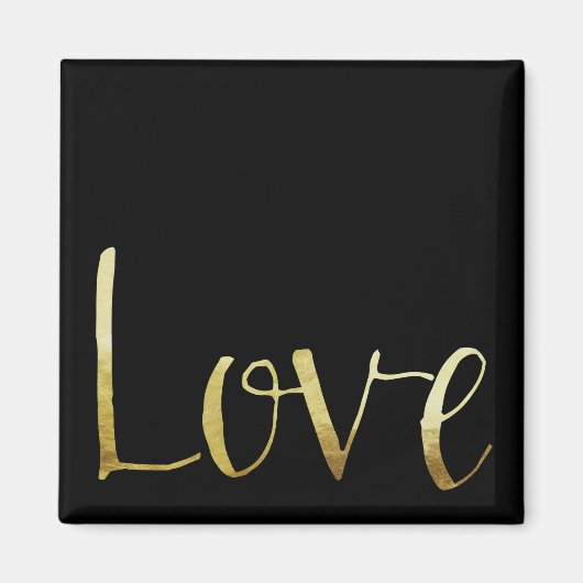 Liebe von Inspiration, Gold und Schwarz Magnet (Vorne)