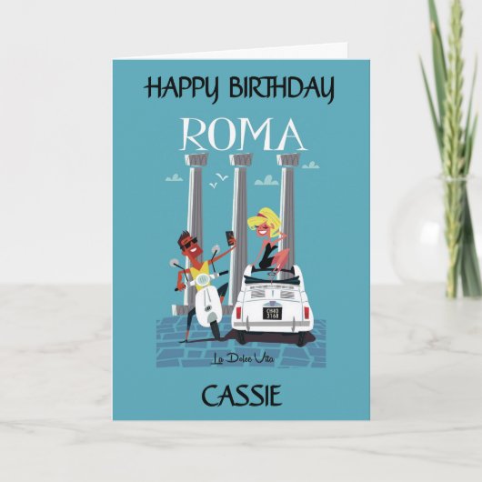 Liebe von Italien, Rom. La Dolce Vita. bearbeitbar Karte (Vorderseite)