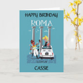 Liebe von Italien, Rom. La Dolce Vita. bearbeitbar Karte (Gelbe Blume)