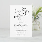 Liebe von Jungen oder Mädchen Herzerkrankung Party Einladung (Stehend Vorderseite)