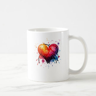 Liebe von Jungen und Mädchen mit Blick über Vintag Kaffeetasse