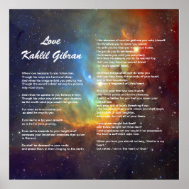 Liebe von Kahlil Gibran Poster