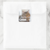 Liebe von Katze mit Heart Square Envelope Sticker (Tasche)