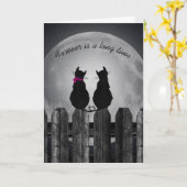 Liebe von Katzen im Mondlicht Karte (Gelbe Blume)