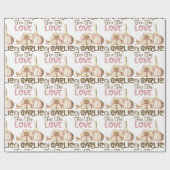 Liebe von Knoblauch Geschenkpapier (Flach)